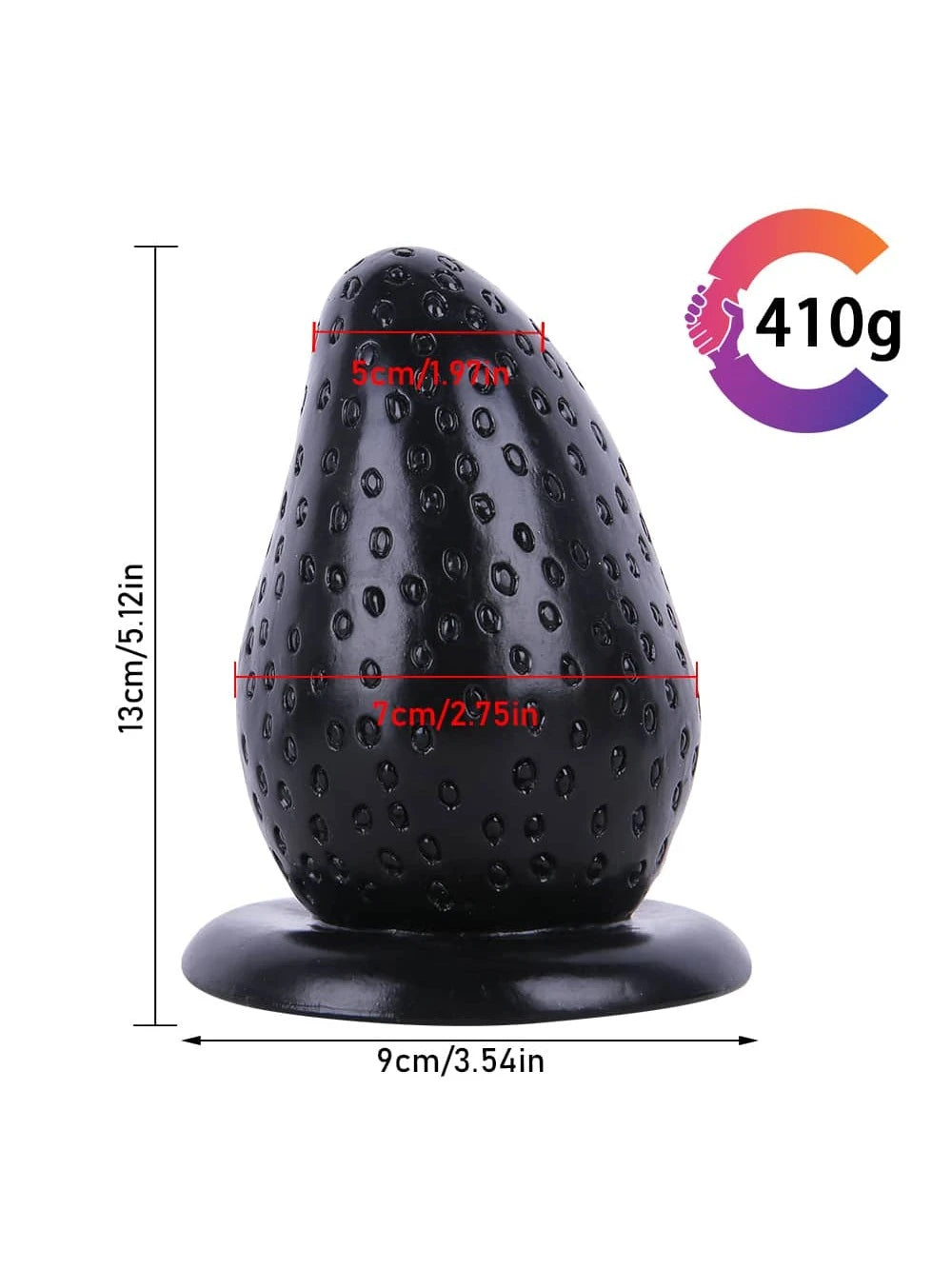 Strawberry Anal Plug - Black - image 10