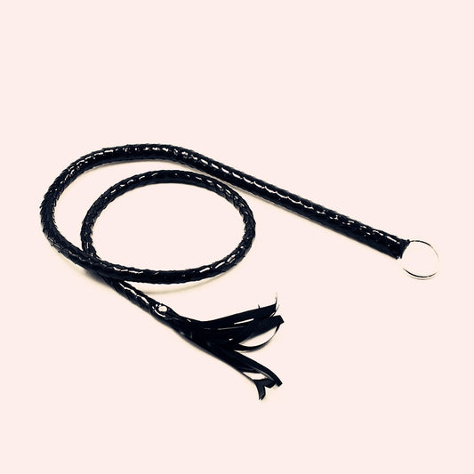 Obey's BDSM Flogger Whisper - Black - 4.59 feet - image 0