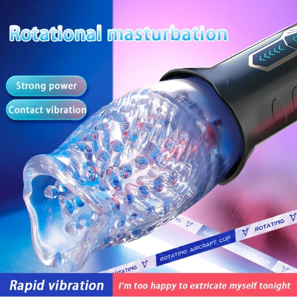 3000 Version Rotating Vibrating Blowjob Men Masturbator - image 2