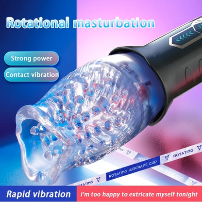 3000 Version Rotating Vibrating Blowjob Men Masturbator - image 2