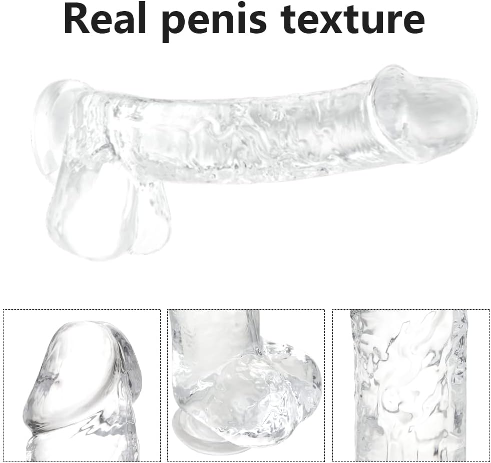 Small Realistic Clear 6 inch Cute Dildo with Suction Cup Dildo - image 4
