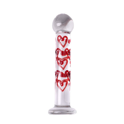 Luxury Glass Dildo with Red Heart Tip – G-Spot & Anal Pleasure Toy - image 0