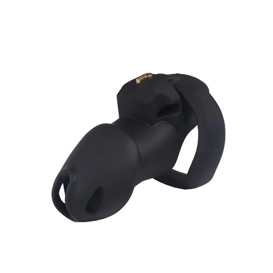Curved Fishmouth Chastity Cage - Black-Long - image 0