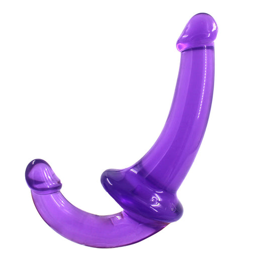 Double Wow Strapless Strap-On Dildo - A - Purple - image 1