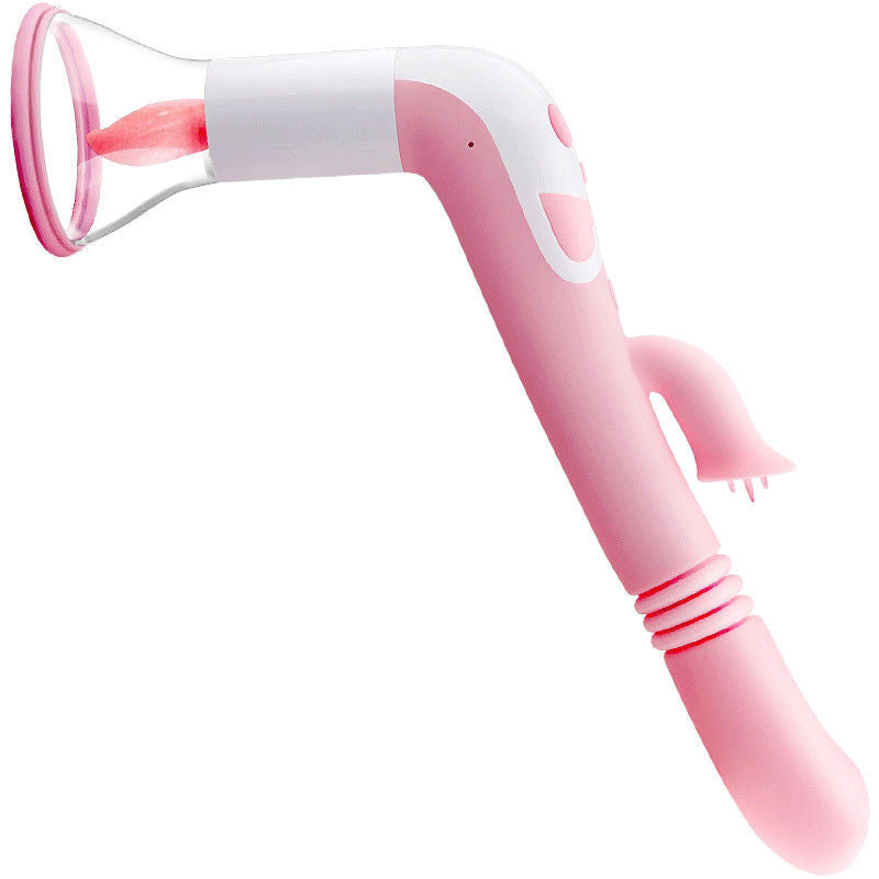 Erotic Multispeed Tongue Nipple Vibrator  - Pink - image 0