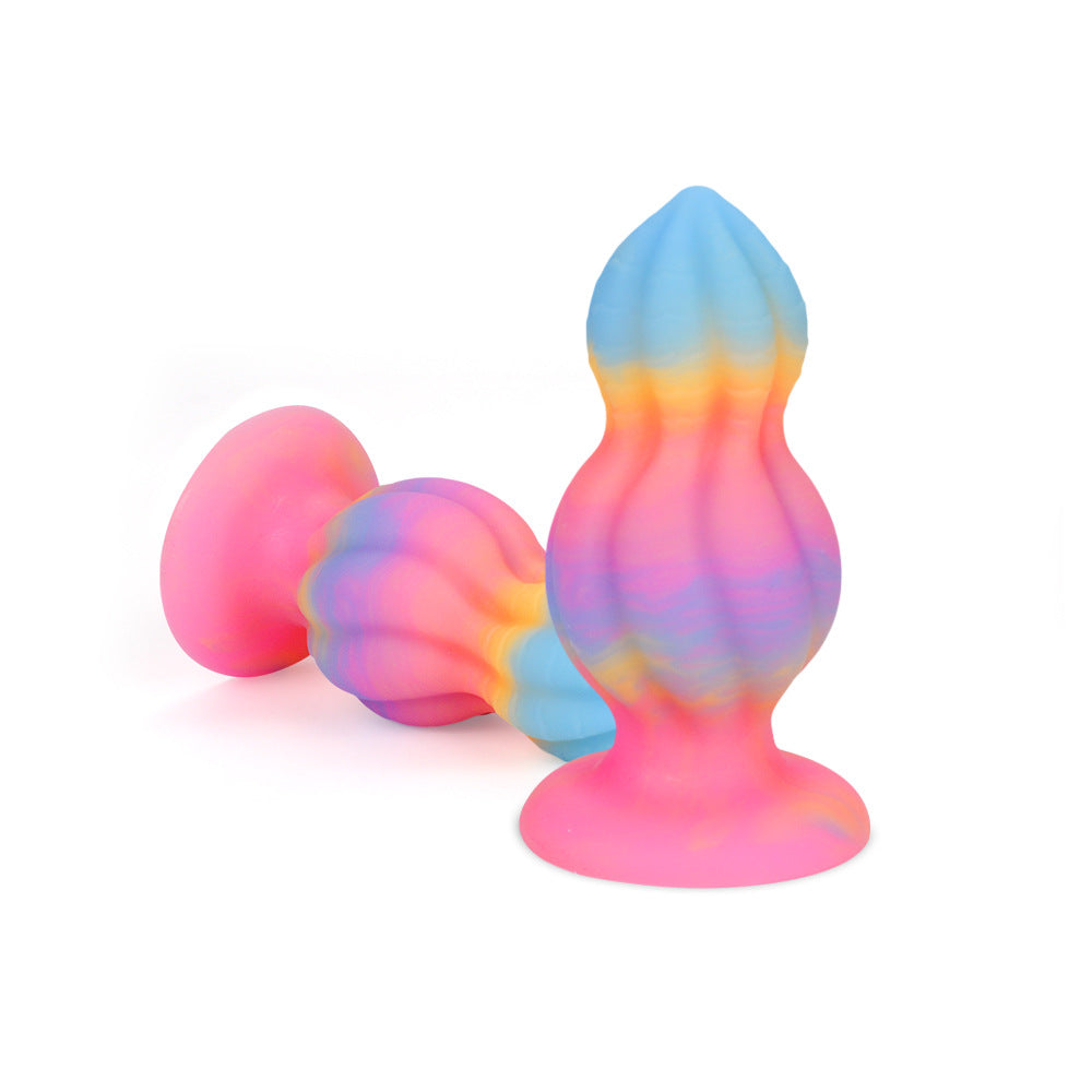Dual-Size Fantasy Gourd Silicone Dildo with Glow-in-the-Dark & Suction Cup - image 3