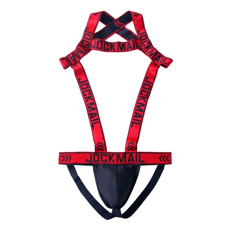 Jockmail Mens Harness With Jockstrap Bodysuit - Red - XL - image 13