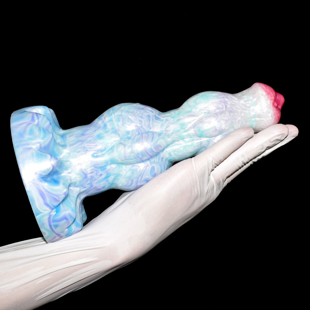 9 Inch Double Knot Dog Dildo Fantasy Silicone Animal Penis - image 3