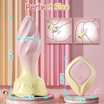 App Control Ruby Jeweled Vibrating Rotating Butt Plug - image 3
