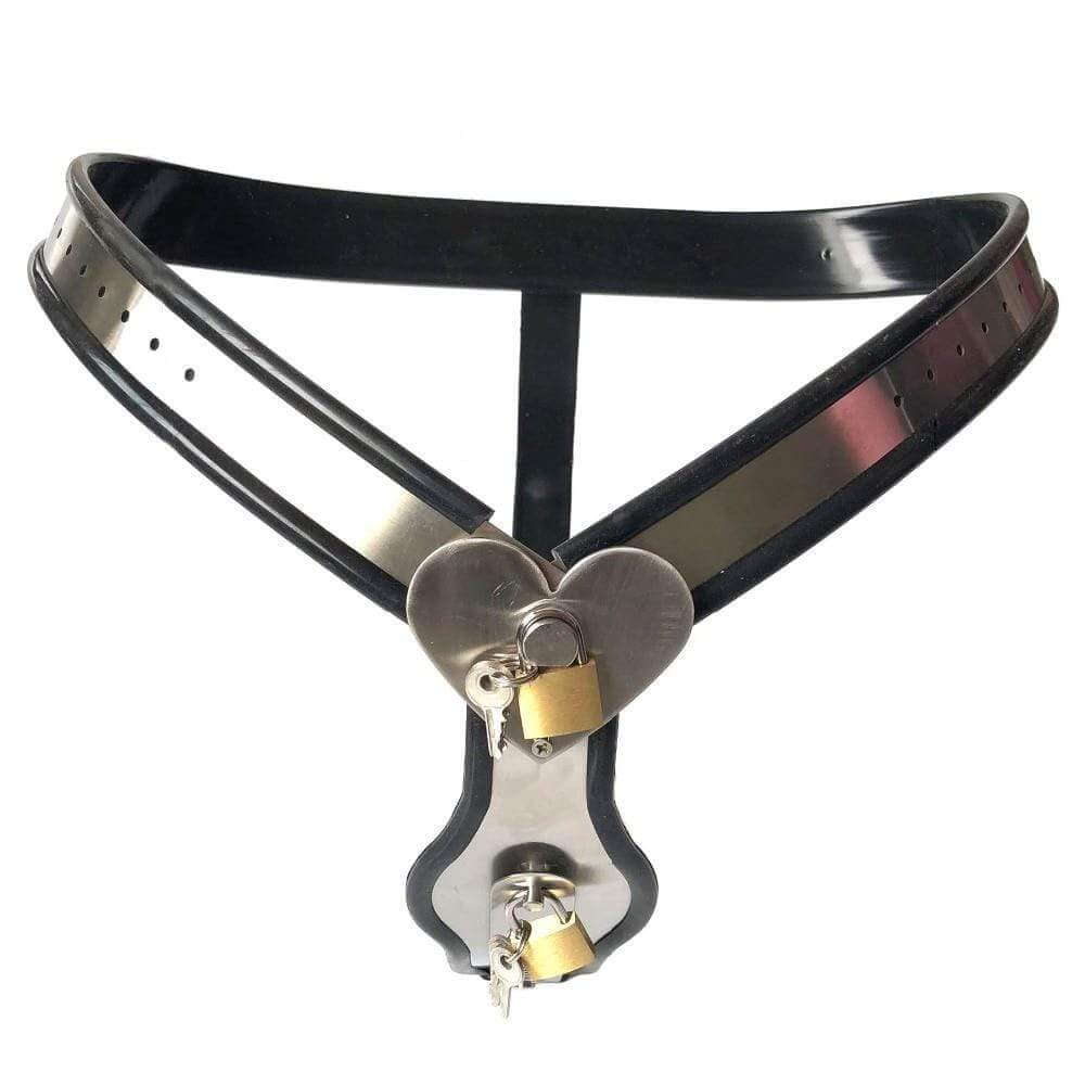 Bondage Fetish Chastity Belt for Women - Black - image 2