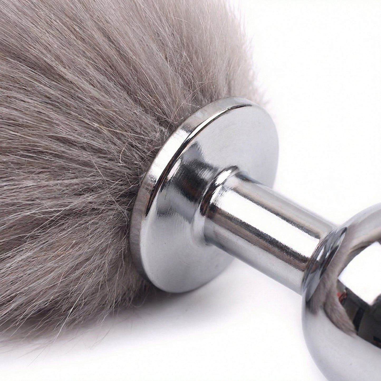 Gray Fox Tail Butt Plug • 18.1 Inch Tail - image 4