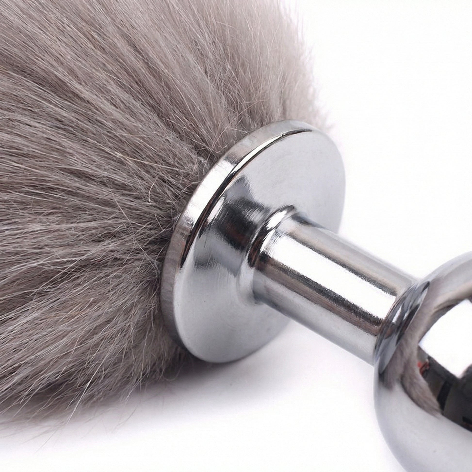 Gray Fox Tail Butt Plug • 18.1 Inch Tail - image 4