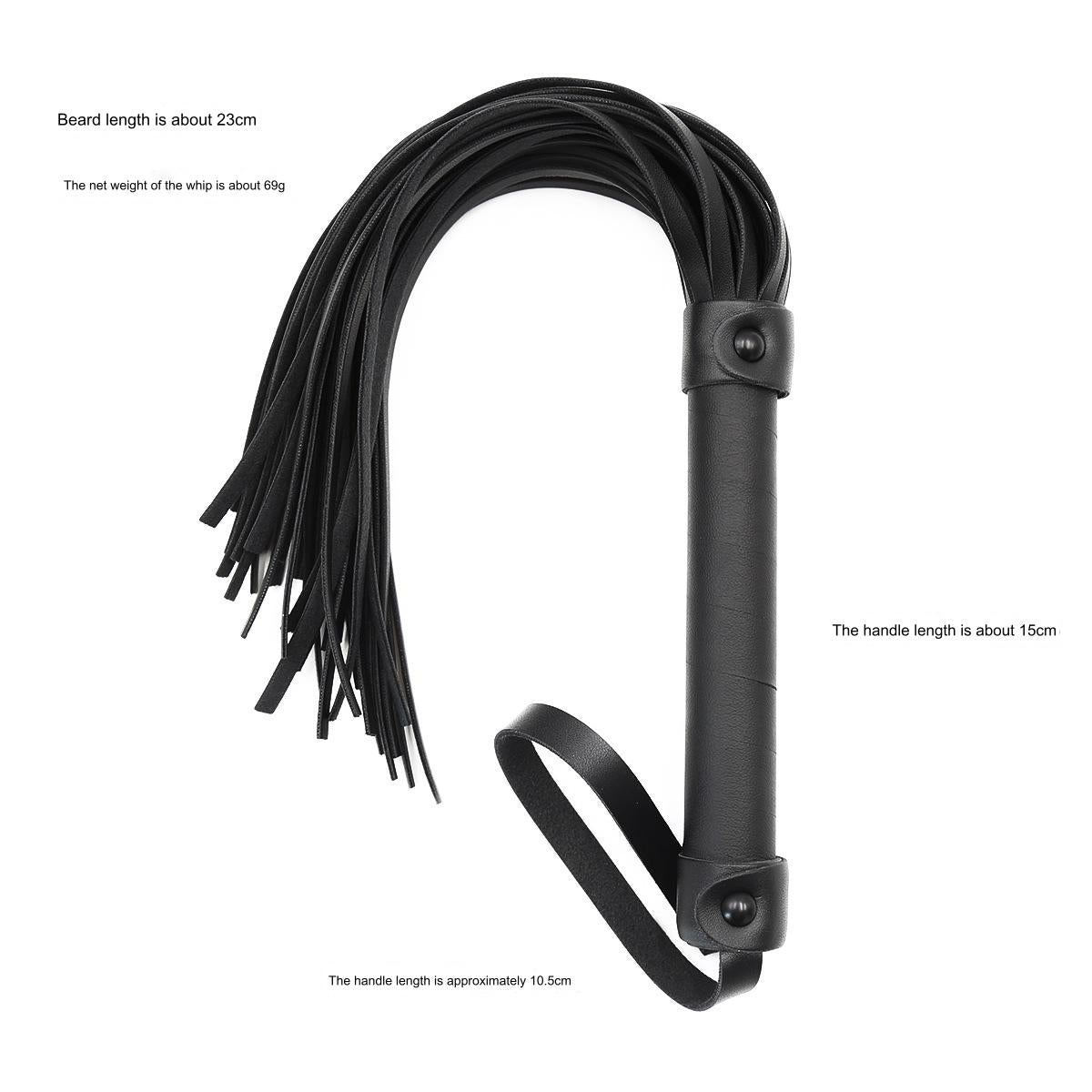 Leather Handle SM Flogger Riding Whip - image 2