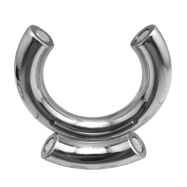 Magnetic Stainless Steel Ball Stretcher Weight Man Enhancer Chastity Ring - image 4