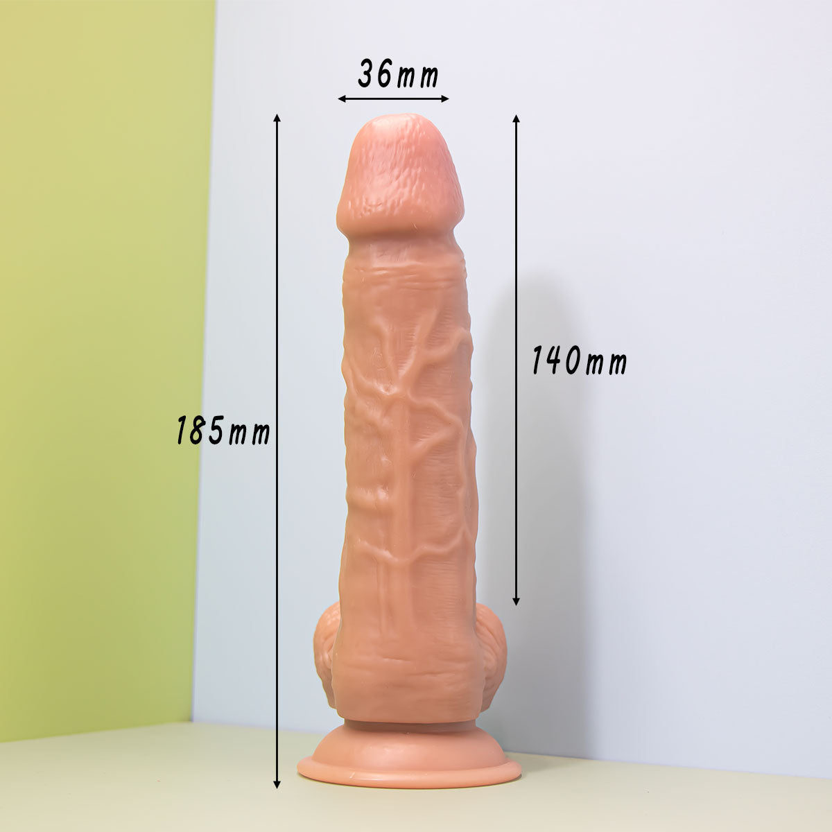 Premium Lifelike Dildo with Veins & Suction Cup – Hands-Free - image 4