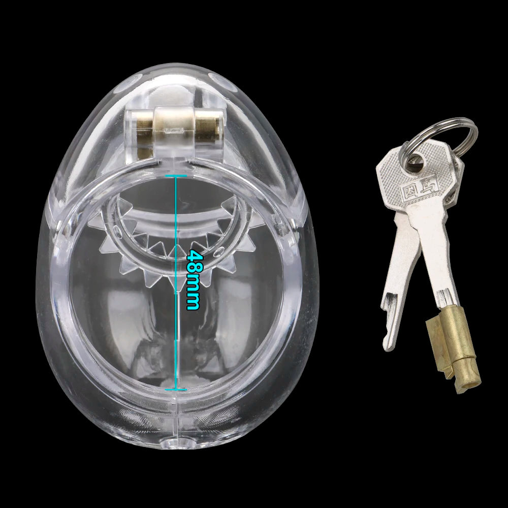 Penis Cage Fully Restraint Male Chastity Cage - 48mm thorn ring - image 9