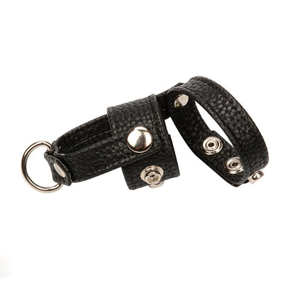 Leather Ball Stretcher With Cock Ring - image 2