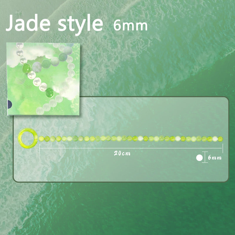 Pearl & Jade Beads Urethral Sound - 6mm - Jade - image 1