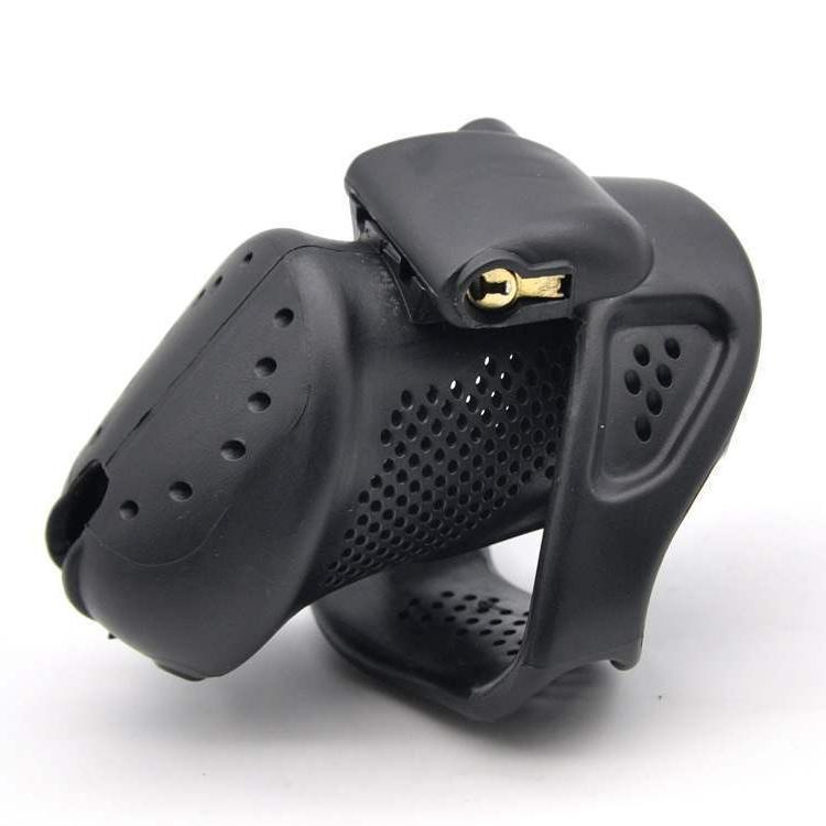 Short Chastity Device Breathable Chastity Cage Cb6000s - Black - image 0