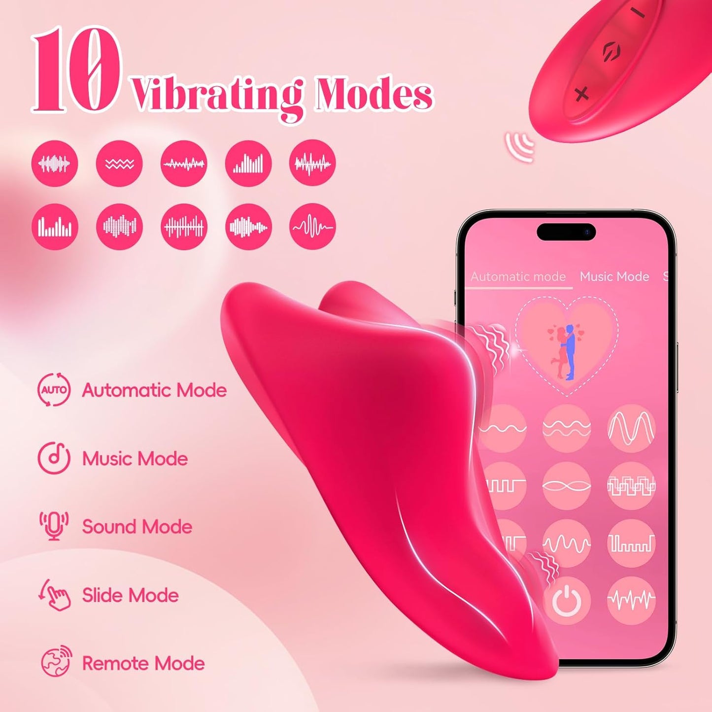 Remote Control Butterfly Vibrator App Cellphone Wearable Couple Vibrator - image 3