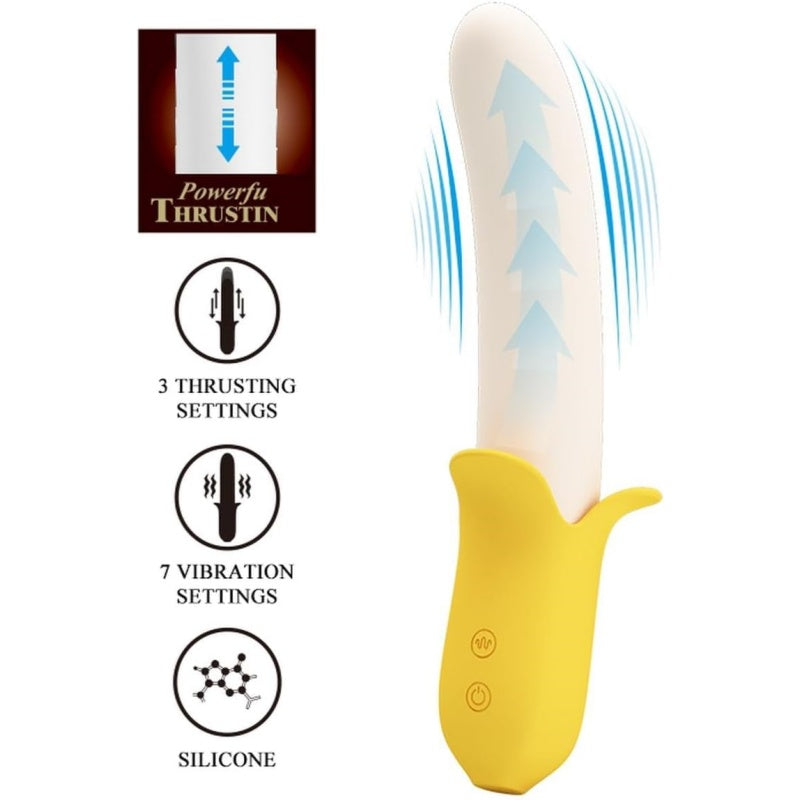 Pretty Love Banana Geek Thrusting Vibrator - image 4