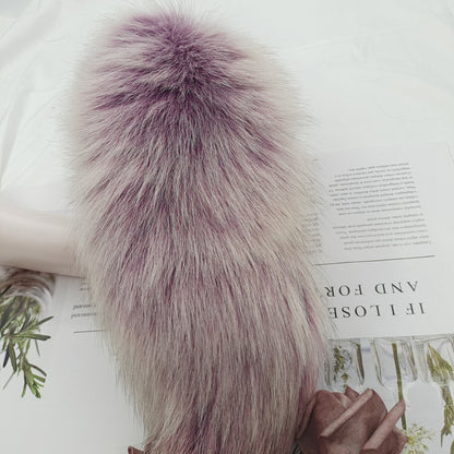 Soft Lavender Purple Handmade Detachable Plug Fox Tail - 50cm - image 3