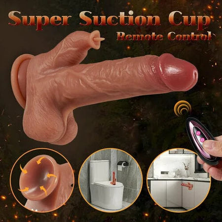 9 Vibrating Tongue Licking Heating Realistic Dildo - image 7
