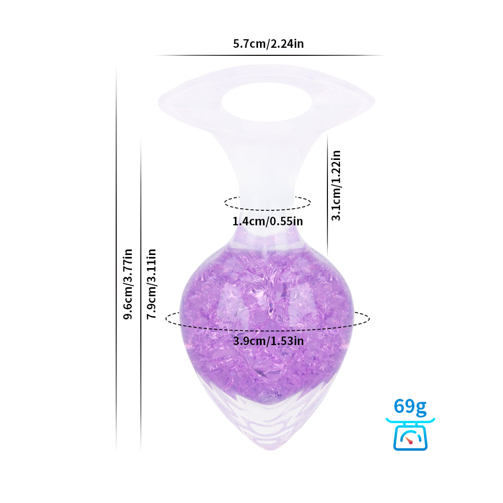 Crystalix Silicone Anal Plug - Purple - M - image 27