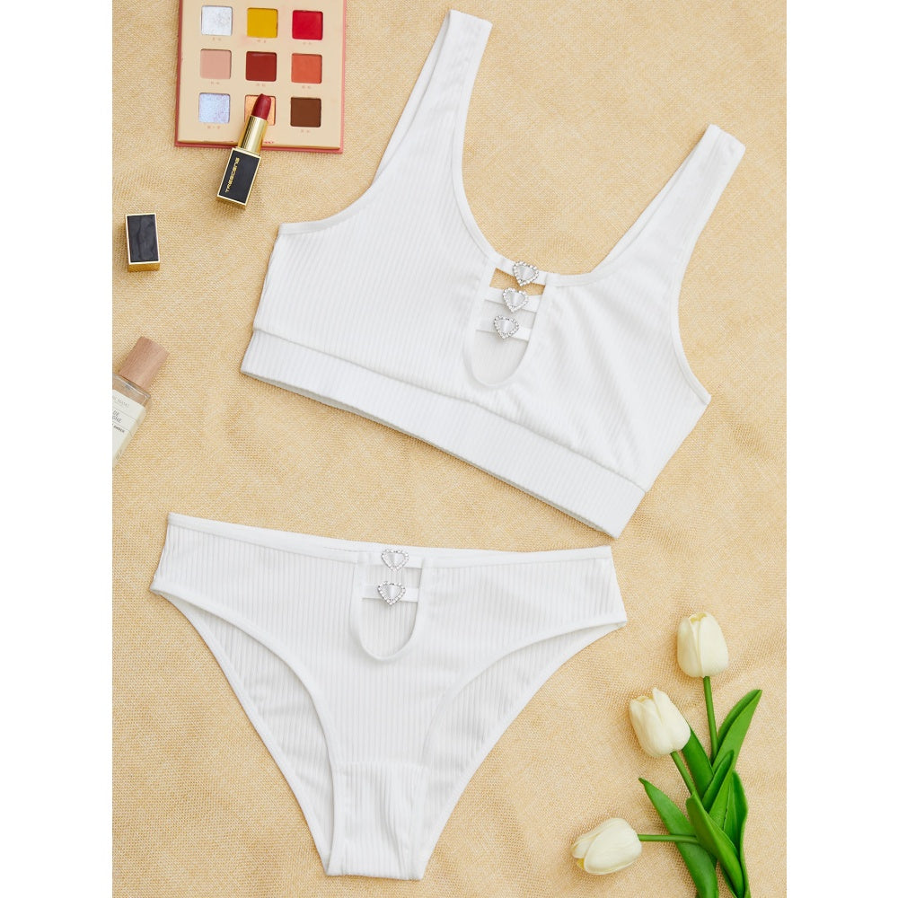 Sheer Lace Lingerie Set for Women – Deep V Teddy with G-String Panties - image 14