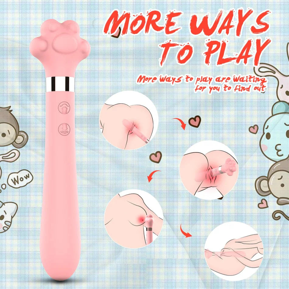 Cute Cat Paw 7 Flapping Clitoral G Spot Vibrator - image 5