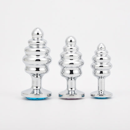 Ribbed Jeweled Butt Plug - image 1