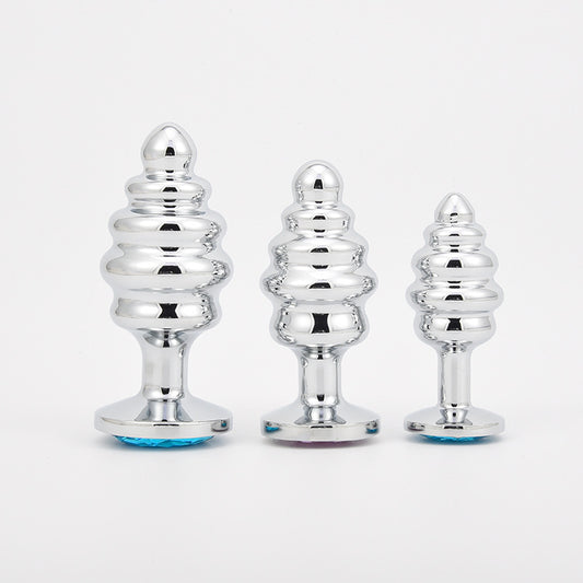 Ribbed Jeweled Butt Plug - image 1