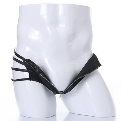 Sexy Men's Underwear Lingerie Thong with Front Zipper - image 5