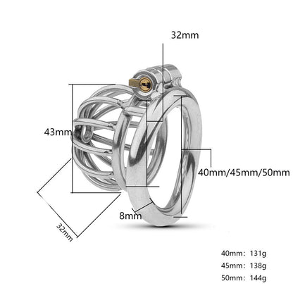 CX014 Metal Chastity Device 1.77 Inches Long - image 3