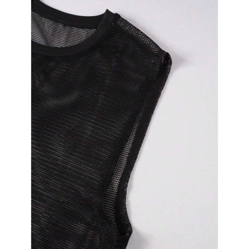 Men's Sleeveless Mesh Polyester Top - image 2