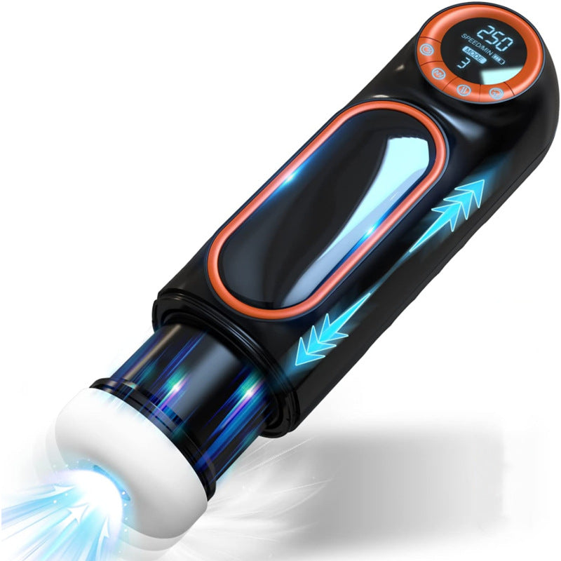 Fully Automatic Men’s Masturbator Inverted Aircraft Cup - Black - image 0