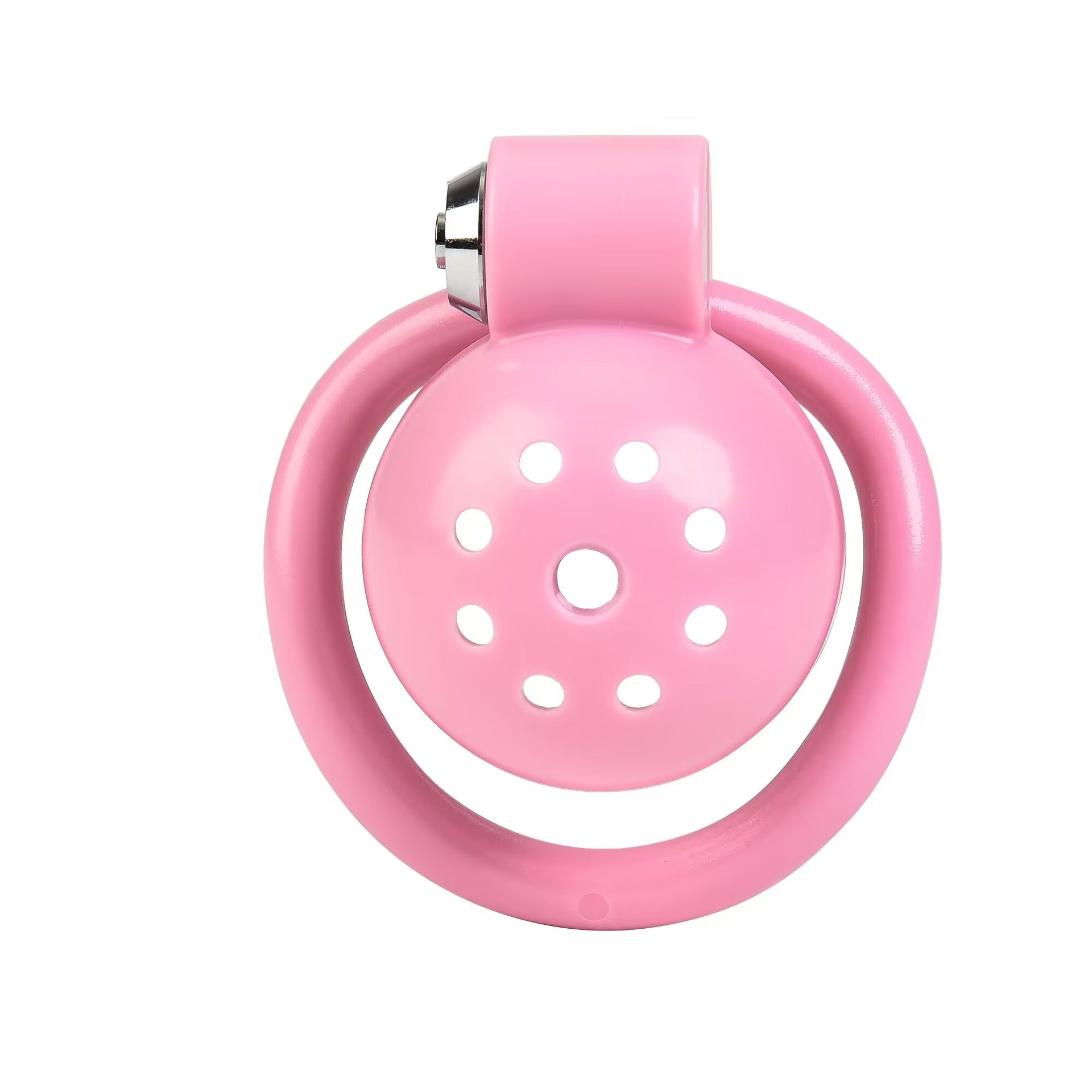 Male Small Bird Chastity Cage With 5 Size Padlock - Pink - without urethral tube - image 4