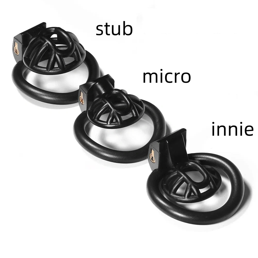 Innie/Micro/Stub Chastity Cage for Sissy Play with 3 Size Rings - image 2