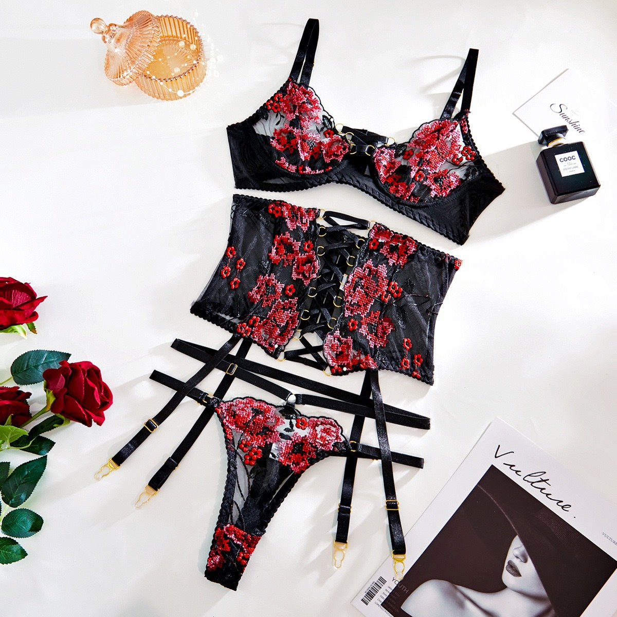 Elegance Enchanted Lace Lingerie Set - image 6