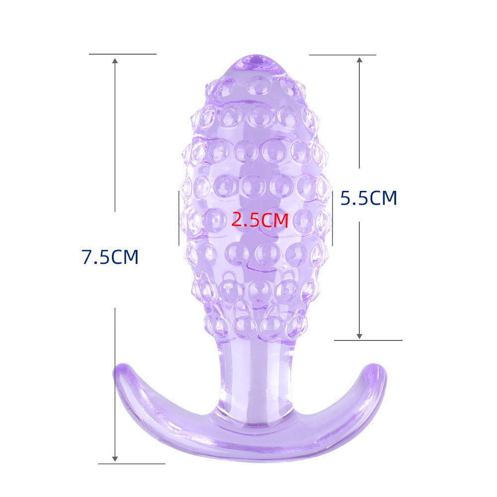 Pineapple Crystal Creative Butt Plug - Purple - S - image 10