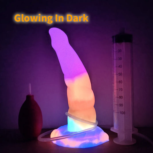 Realistic Spray Light Dildo With Suction Cup - image 1