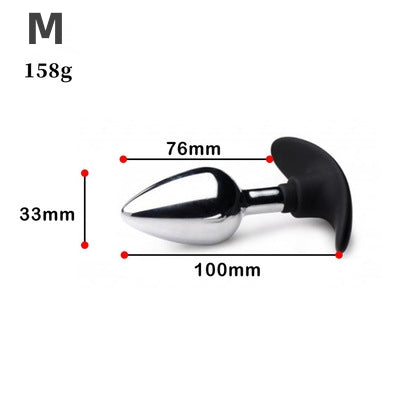 Tailz Master Series Dark Invader Metal & Silicone Anal Plug - M - image 2