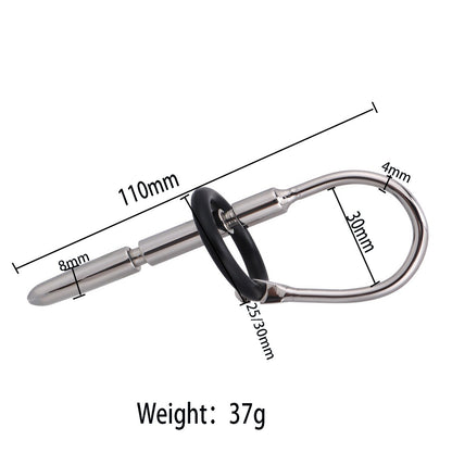 7 Styles Stainless Steel Urethral Sounding with Silicone Cock Ring - E - image 8