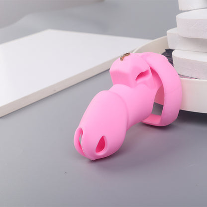 Curved Fishmouth Chastity Cage - Pink-Long - image 2