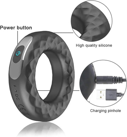 Electric Cock Ring (Delay 10 Vibration Modes+Clitoris Stimulation) - image 1