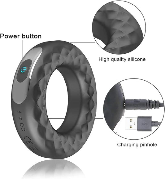 Electric Cock Ring (Delay 10 Vibration Modes+Clitoris Stimulation) - image 1