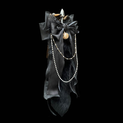 Luxury Fox Tail Plug Set – 15.7" Plush Tail With Pearl Chain & Interchangeable Plug Heads - image 0