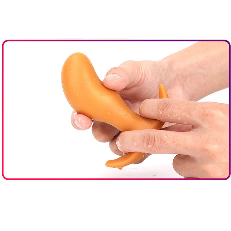 Anal Big Prostate Massager - Daily Use Anal Plug - Gold - XL - image 1
