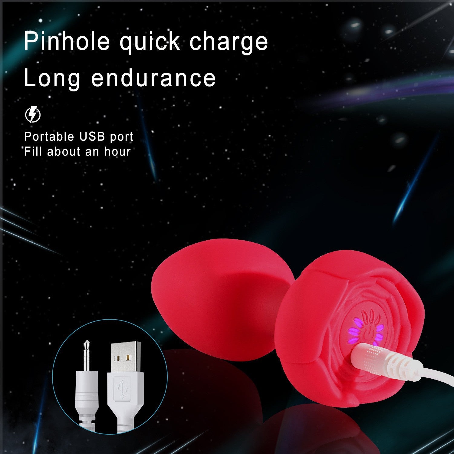 Rose Light Up Remote Butt Plug With 10 Vibrating Mode - image 2