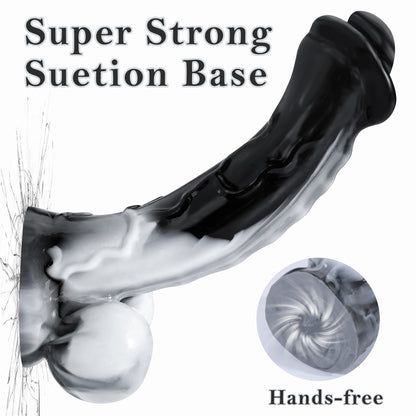 Alien Monster Dildo - Black & White - image 0